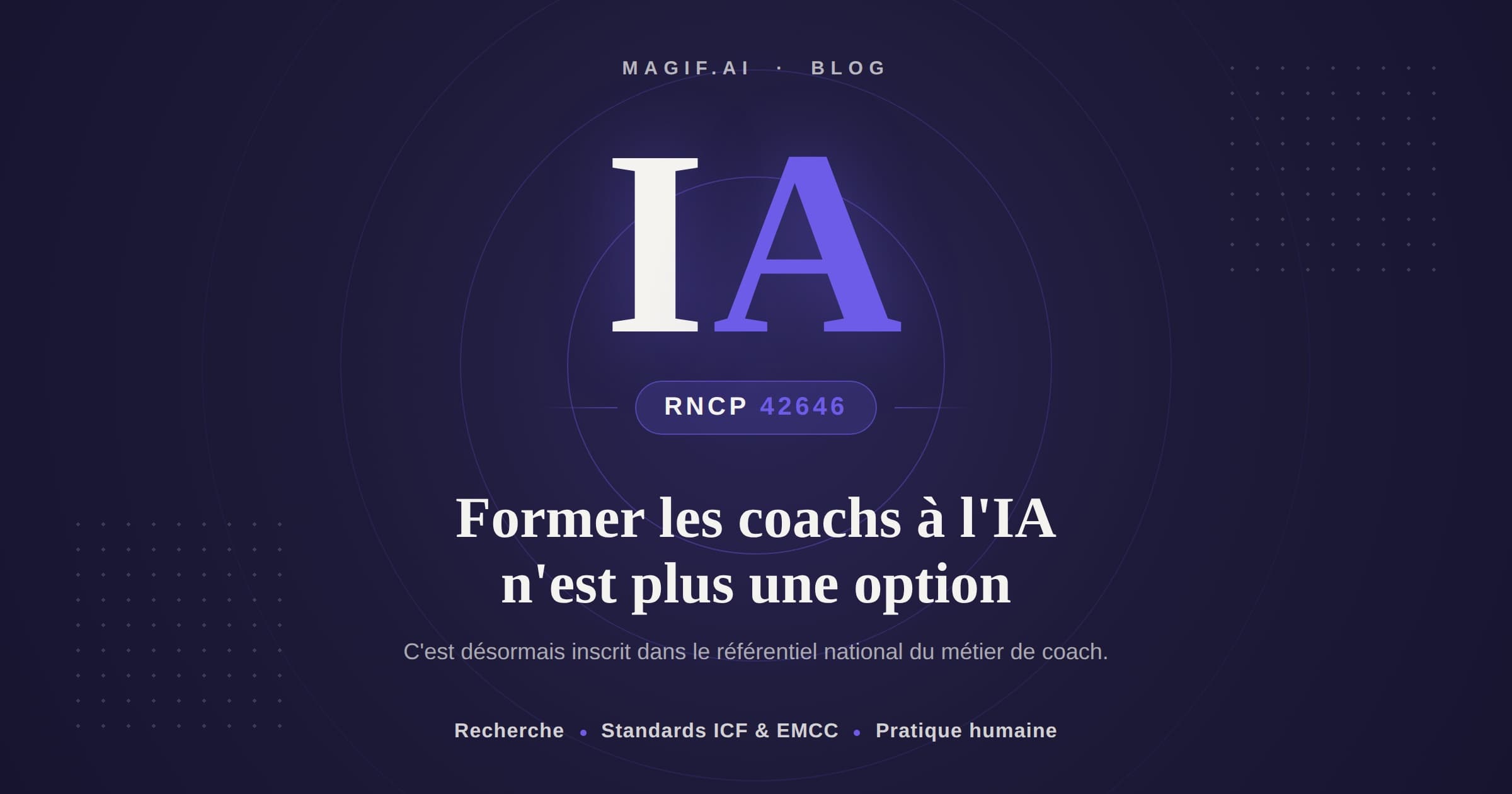 Former les coachs à l'IA n'est plus une option : c'est désormais dans le référentiel